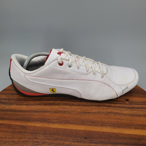 Puma Drift Cat 5 Shoes Men\'s 11 White Leather Lace Up Low Top Driving Sneakers main image 9